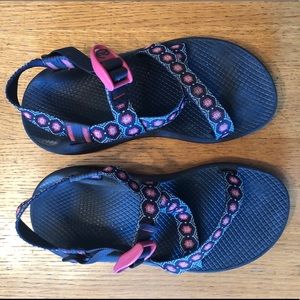 Navy and Pink Chacos